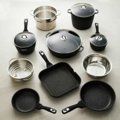 Baccarat Granite 10 Piece Cookware Set 14 Baccarat Granite 10 Piece Cookware Set -Gourmet Sales Shop 1027926 bc granite cookset 10pc 01