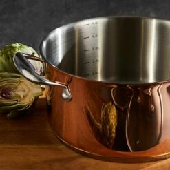 Baccarat Le Connoisseur 5 Piece Stainless Steel Cookware Set Copper -Gourmet Sales Shop 1033665 bc le con cookset 5pc copper 3