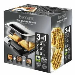 Baccarat The Deluxe Snack 3 In 1 Toastie Press -Gourmet Sales Shop 1040715 bc toastie press 3in1 ss packaging