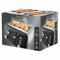 Baccarat The Toasty Slice 4 Slice Toaster Black -Gourmet Sales Shop 1040722 bc toaster 4 slice black packaging