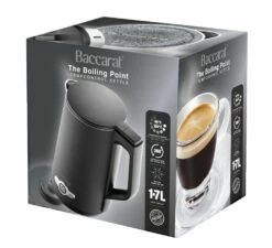 Baccarat The Boiling Point Tempcontrol Kettle Black -Gourmet Sales Shop 1040781 bc tempcontrol kettle black packaging