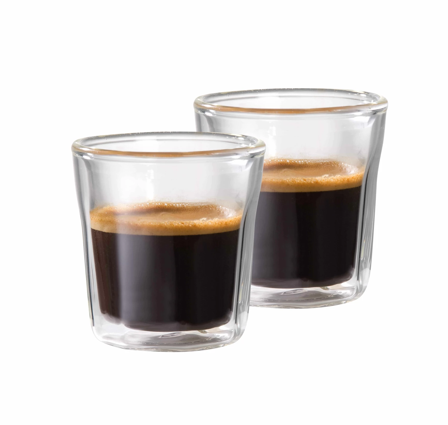 Baccarat Barista Facet Set Of 2 Double Wall Espresso Glass 88ml