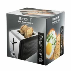 Baccarat The Toasty Slice 2 Slice Toaster Black -Gourmet Sales Shop baccarat the toasty slice black