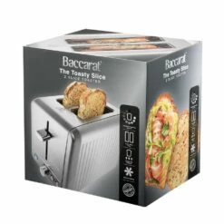 Baccarat The Toasty Slice 2 Slice Toaster Silver -Gourmet Sales Shop baccarat the toasty slice silver