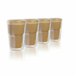 Baccarat Barista Facet Medium Double Wall Glass 345ml Set Of 4 -Gourmet Sales Shop fluted medium coffee 4 v2