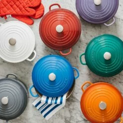 Baccarat Le Connoisseur Round 29cm/6.3L Cast Iron French Oven With Lid Red -Gourmet Sales Shop house lecon on location photoshoot5 3