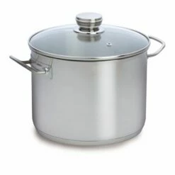 Baccarat Gourmet Stainless Steel 24cm 7.6L Stockpot With Glass Lid