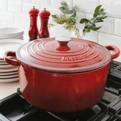 Baccarat Le Connoisseur Round 29cm/6.3L Cast Iron French Oven With Lid Red -Gourmet Sales Shop pcp 1021278 2 1