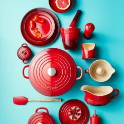 Baccarat Le Connoisseur Round 29cm/6.3L Cast Iron French Oven With Lid Red -Gourmet Sales Shop pcp 1021278 6