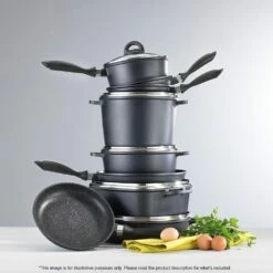 Baccarat Granite 20cm Saucepan With Lid 8 Baccarat Granite 20cm Saucepan With Lid -Gourmet Sales Shop pcp 1026851 4 6