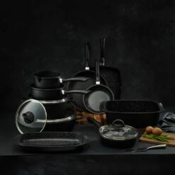 Baccarat Stone Cookware 10 Piece Set With Egg Poacher -Gourmet Sales Shop pcp 1026851bcstonecookset10pc 1433