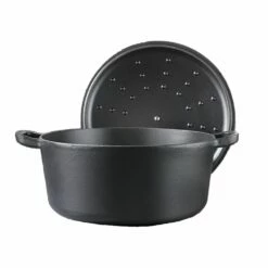 Baccarat Le Connoisseur 29cm Cast Iron Round French Oven With Lid Black 6.3L 11 Baccarat Le Connoisseur 29cm Cast Iron Round French Oven With Lid Black 6.3L -Gourmet Sales Shop pcp 1027443 2