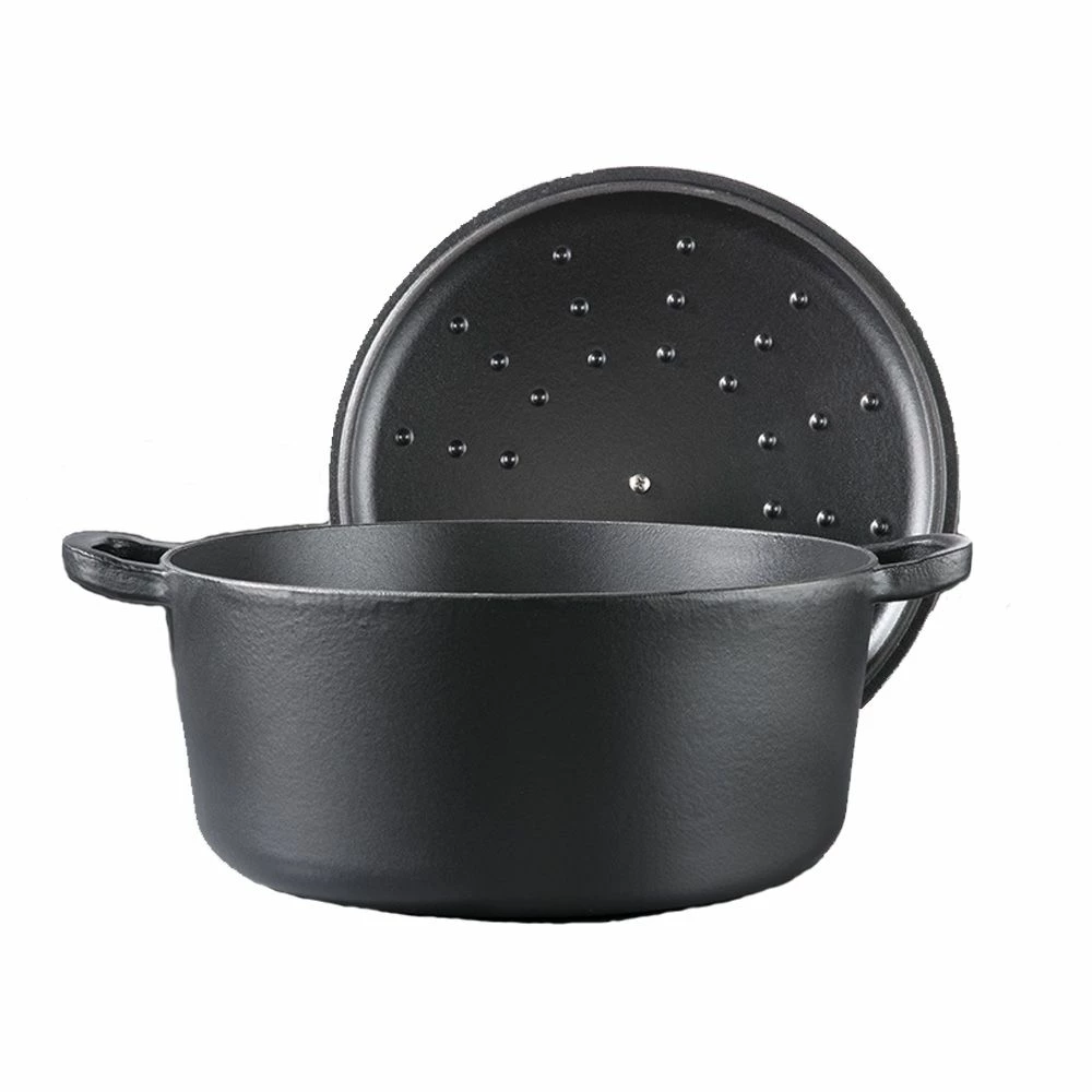 Baccarat Le Connoisseur 29cm Cast Iron Round French Oven With Lid Black 6.3L 5 Baccarat Le Connoisseur 29cm Cast Iron Round French Oven With Lid Black 6.3L - Image 3