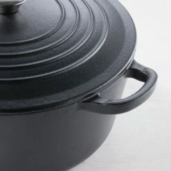 Baccarat Le Connoisseur 29cm Cast Iron Round French Oven With Lid Black 6.3L 14 Baccarat Le Connoisseur 29cm Cast Iron Round French Oven With Lid Black 6.3L -Gourmet Sales Shop pcp 1027443 3