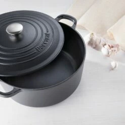 Baccarat Le Connoisseur 29cm Cast Iron Round French Oven With Lid Black 6.3L 13 Baccarat Le Connoisseur 29cm Cast Iron Round French Oven With Lid Black 6.3L -Gourmet Sales Shop pcp 1027443 4