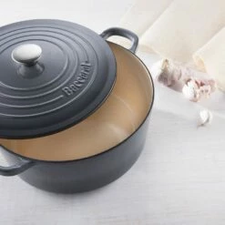 Baccarat Le Connoisseur Round French Oven With Lid Grey 29cm 6.3L -Gourmet Sales Shop pcp 1027444 4