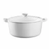 Baccarat Le Connoisseur Round French Oven With Lid White 29cm 6.3L -Gourmet Sales Shop pcp 1027445 1