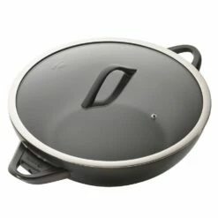 Baccarat ID3 CS Hard Anodised Wok 36cm With Lid & Bakelite Handles