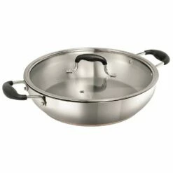 Baccarat Copper Bond Wok With Lid 32cm