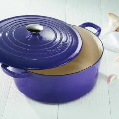 Baccarat Le Connoisseur Cast Iron Round French Oven 29cm 6.3L Purple -Gourmet Sales Shop pcp 1036147 3