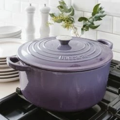 Baccarat Le Connoisseur Cast Iron Round French Oven 29cm 6.3L Purple -Gourmet Sales Shop pcp 1036147 3 1