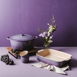 Baccarat Le Connoisseur Cast Iron Round French Oven 29cm 6.3L Purple -Gourmet Sales Shop pcp 1036147 5 1