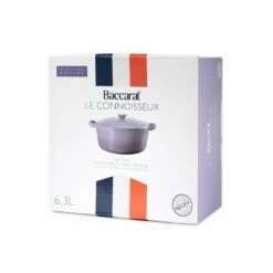 Baccarat Le Connoisseur Cast Iron Round French Oven 29cm 6.3L Purple -Gourmet Sales Shop pcp 1036147 6