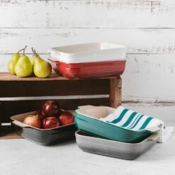 Baccarat Le Connoisseur Stoneware Square Baking Dish 24cm Red -Gourmet Sales Shop pcp 1036339 4