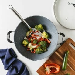 Baccarat Never Eva Stick Wok With Lid 32cm -Gourmet Sales Shop pcp 1037368 3