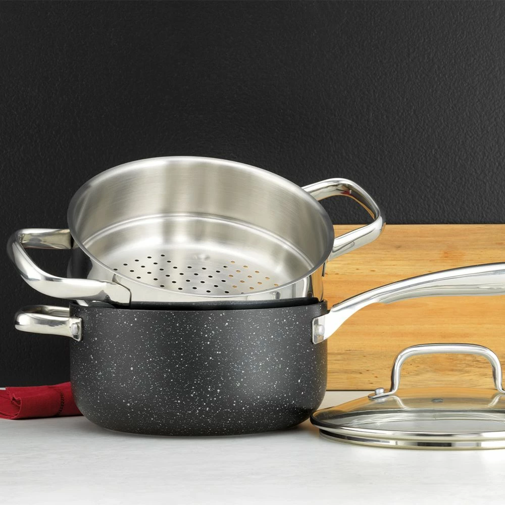 Baccarat Ultimo Non Stick Saucepan With Steamer 20cm 4 Baccarat Ultimo Non Stick Saucepan With Steamer 20cm - Image 2