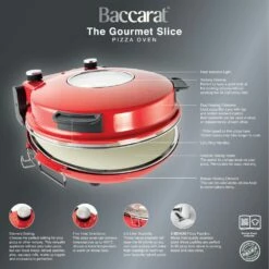 Baccarat The Gourmet Slice Pizza Oven Red -Gourmet Sales Shop pcp 1039312 4