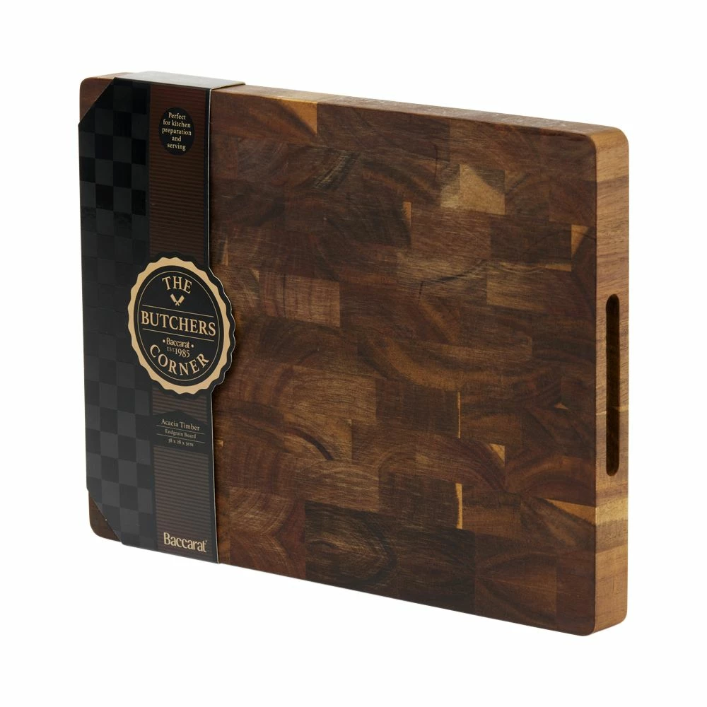 Baccarat Butchers Corner Acacia Timber End Grain Board 38cm 3 Baccarat Butchers Corner Acacia Timber End Grain Board 38cm