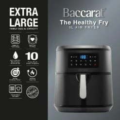 Baccarat The Healthy Fry 9L Air Fryer Black 21 Baccarat The Healthy Fry 9L Air Fryer Black -Gourmet Sales Shop pcp 1040803 10