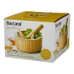 Baccarat Spice Market Bosco Bamboo Mortar & Pestle -Gourmet Sales Shop pcp 1040825 4
