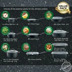 Baccarat STONEX2 10 Piece Ceramic Non Stick Cookware Set -Gourmet Sales Shop stonex2 10pc